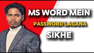 Learn to set Password in M S Word very easily || Video explain in Hindi | Gyan technology #video