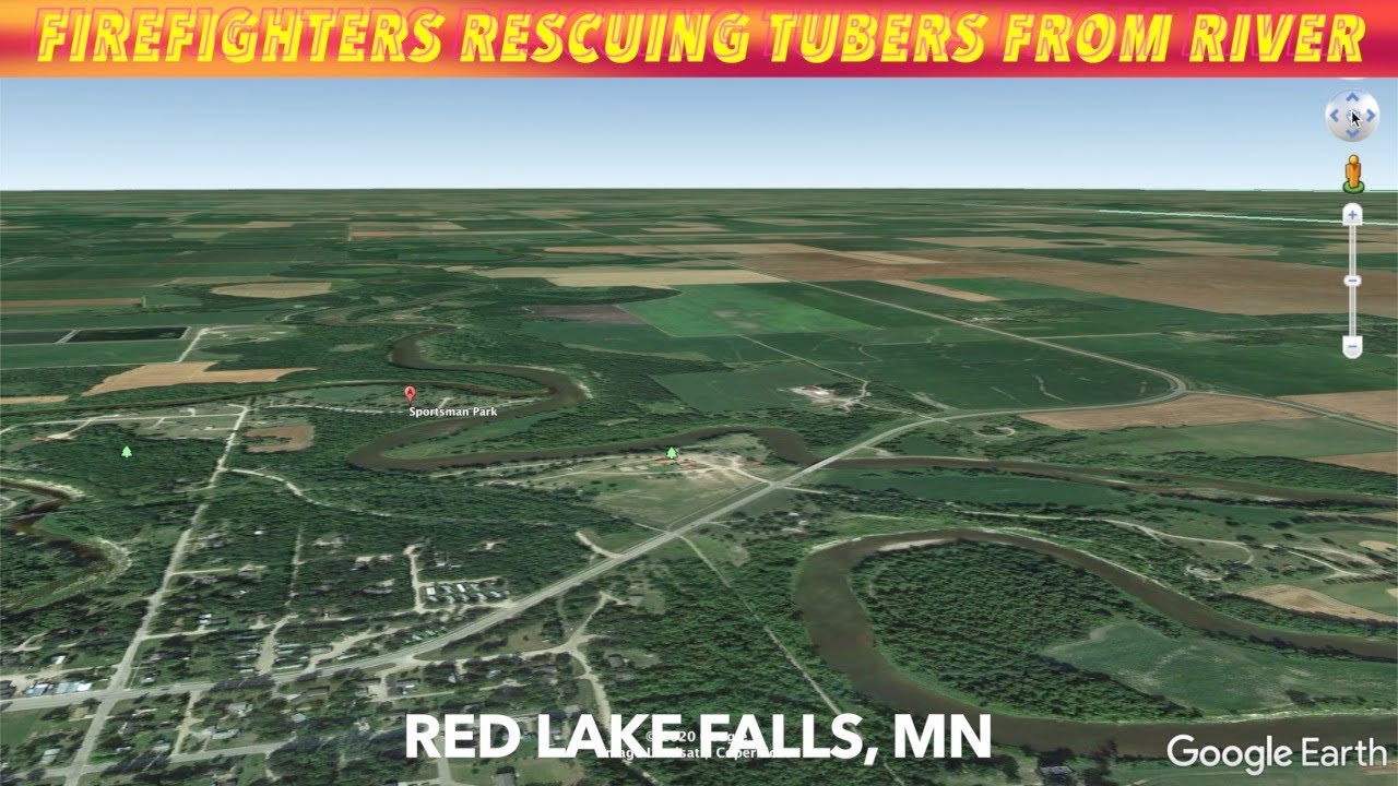 Firefighters Rescuing Tubers From Red Lake River