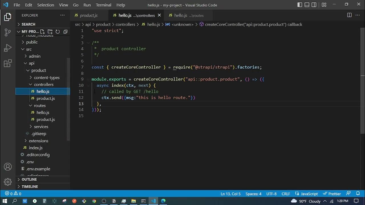 How to create custom route and controller in strapi part 02? - YouTube