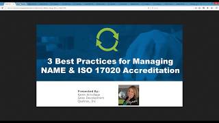 Time Is On Your Side: 3 Best Practices for Managing NAME & ISO 17020 Accreditation
