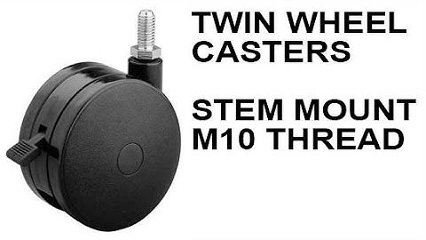 Smooth Rolling Twin Wheel Furniture Caster | set of 4