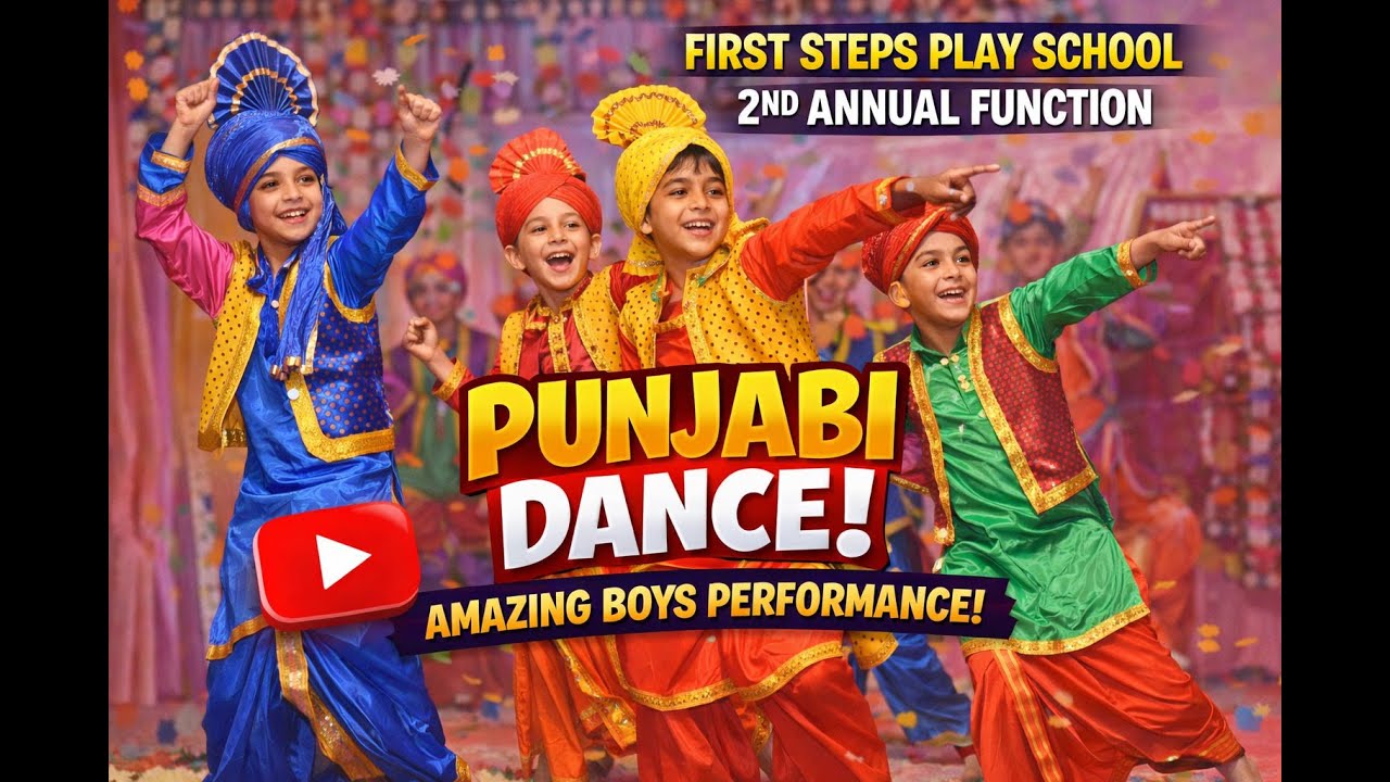 Punjabi Dance By Class 3 and 4 Boys First Steps Play School Zamania 2025 Annual Function