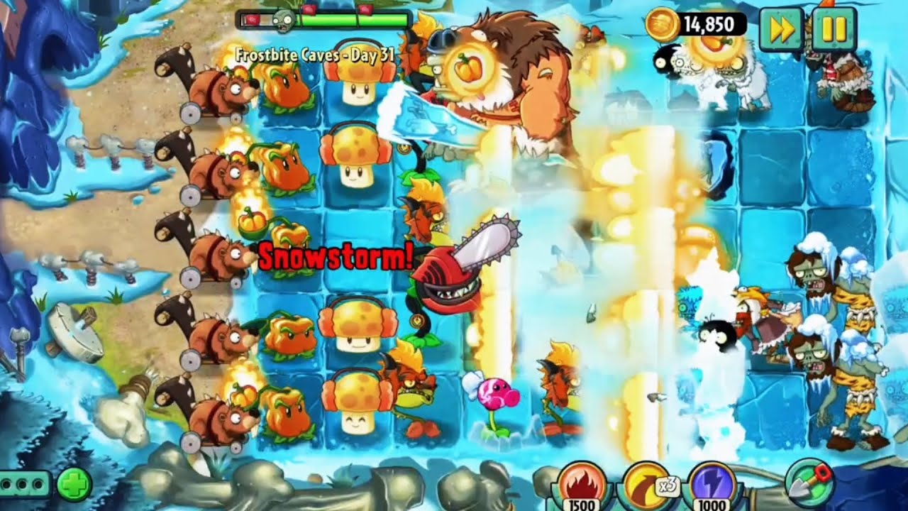 PVZ2 REFLOURISHED FROSTBITE CAVES DAY 31 #pvz2reflourished #pvz #pvz2 #zombie #gaming #games #fyp 