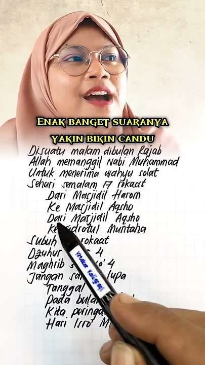 Lagu dan teks Isro' Mi'roj