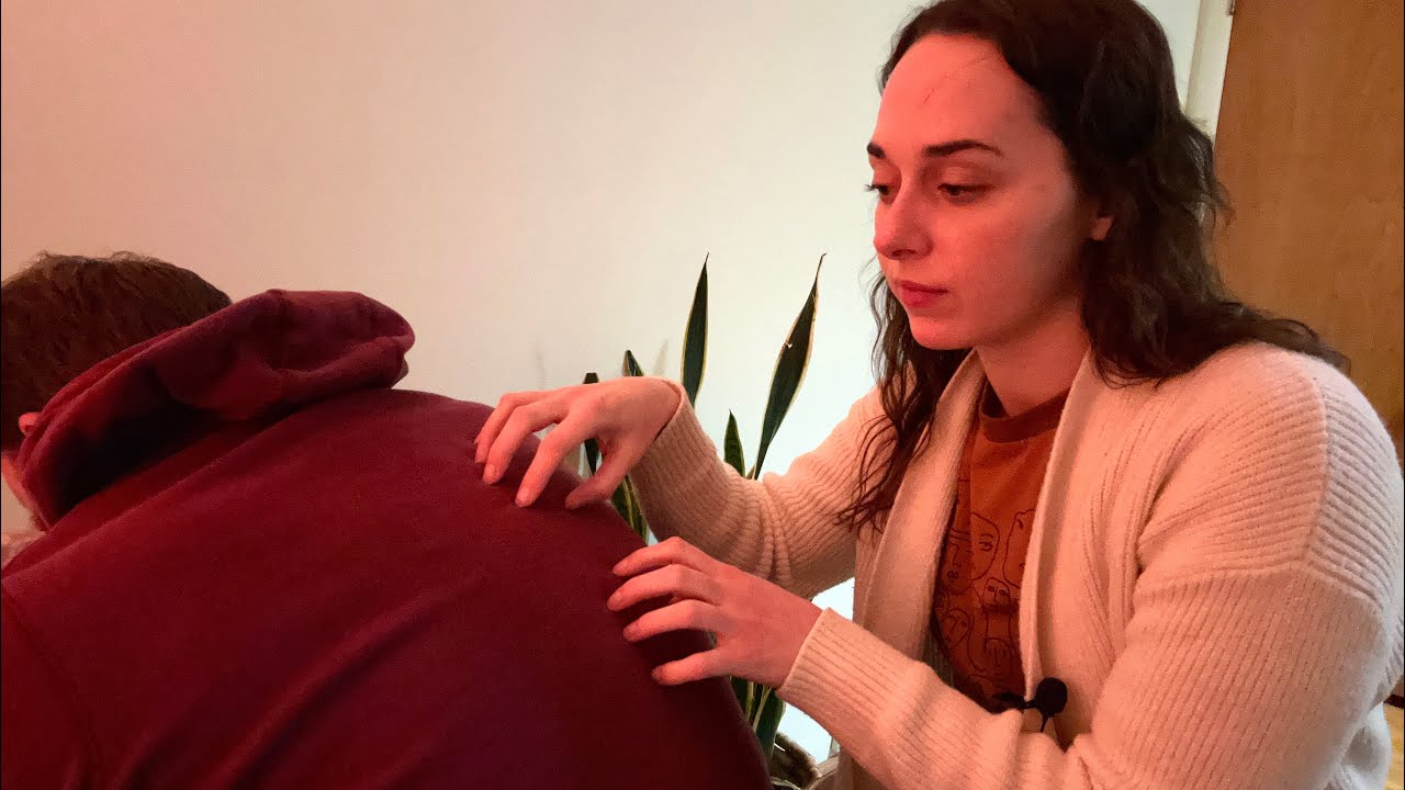 ASMR Tingly Back Scratching Massage with Tools, Whispered✨[Real Person ASMR]