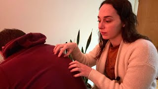 ASMR Tingly Back Scratching Massage with Tools, Whispered✨[Real Person ASMR]