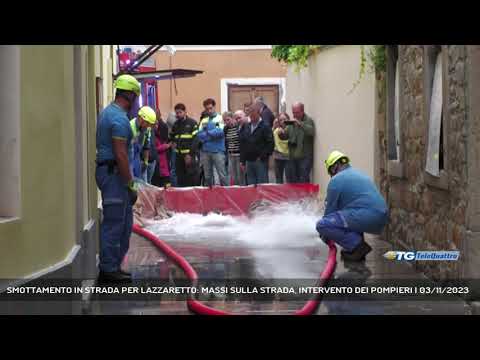 SMOTTAMENTO IN STRADA PER LAZZARETTO: MASSI SULLA STRADA, INTERVENTO DEI POMPIERI | 03/11/2023