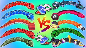 AMAZING🔥Snake Clash VIP Gameplay 100% Win 😎😎 Common Snake VS Rare Snake🐍Snake Clash #gaming #games