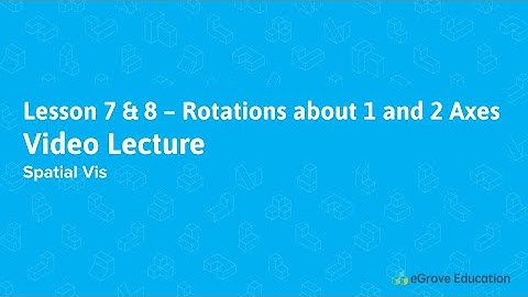 Spatial Vis™ Lecture | Lesson 7 & 8 - Rotations about 1 and 2 Axes