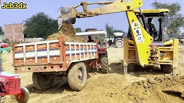 Tractor Wala Video||Loading Soil And Dumping By The Tractor Trolley ||Jcb wala video || Jcb3dx
