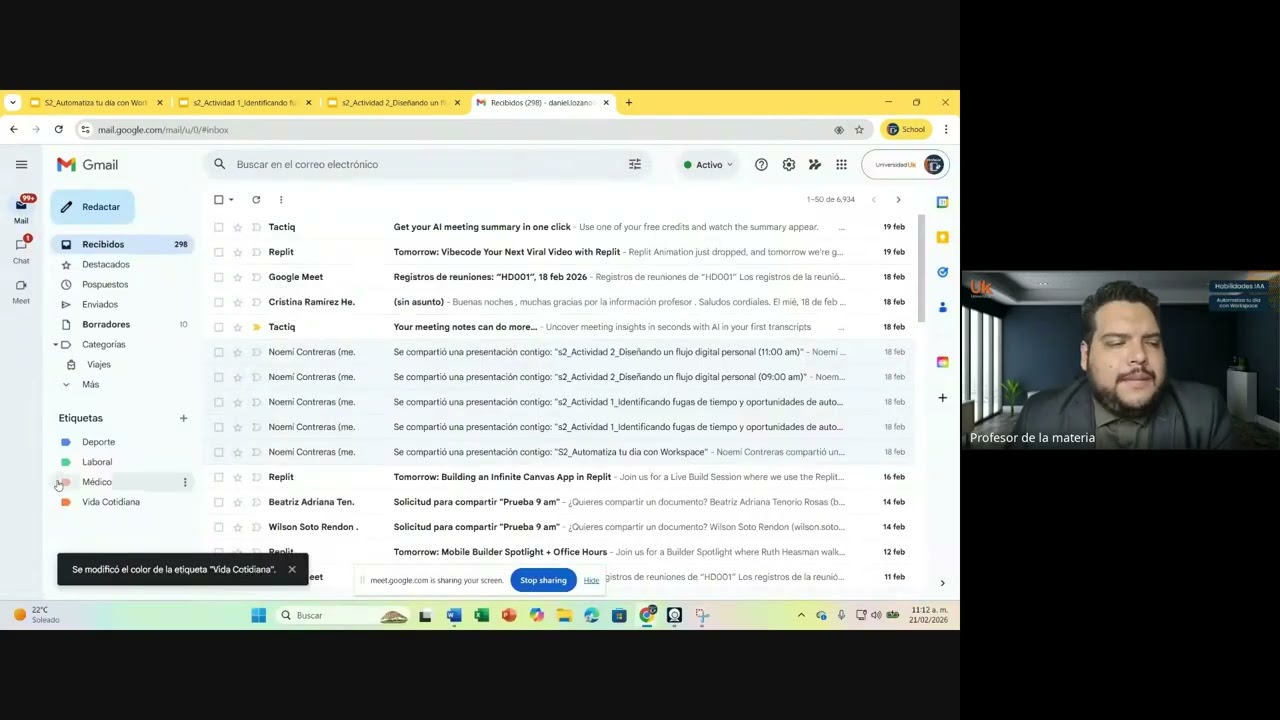 Automatiza tu día con Workspace