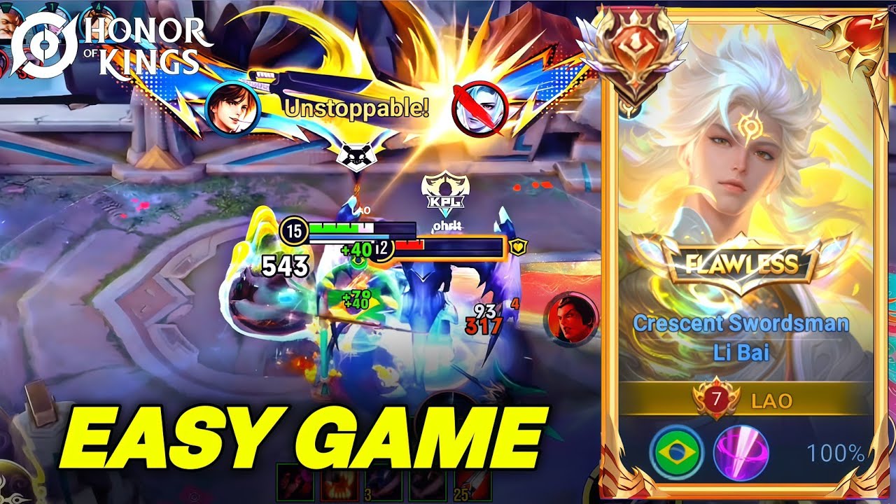 Li Bai Gameplay – Every Fight Was Simple - Honor Of Kings