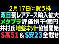【あすの株相場】2月16日(月) 双日豪からのレアアース輸入強化 / メタプラ営業増益も・・ / 井村氏Kaihou＆地盤ネット協議開始 / ストップ高多すぎて草 / 6日連Sのアーキテクツ決算で・・