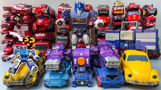 RED Color Transformers: Legacy Soundwave Evolution vs Leader Optimus Prime, Robot Tobot Car Animated screenshot 4