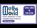Linear Equations Word Problems Part 3