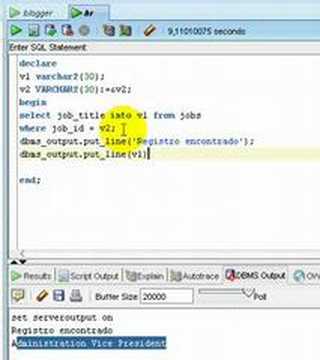 Variables de Substitucion con PL _SQL