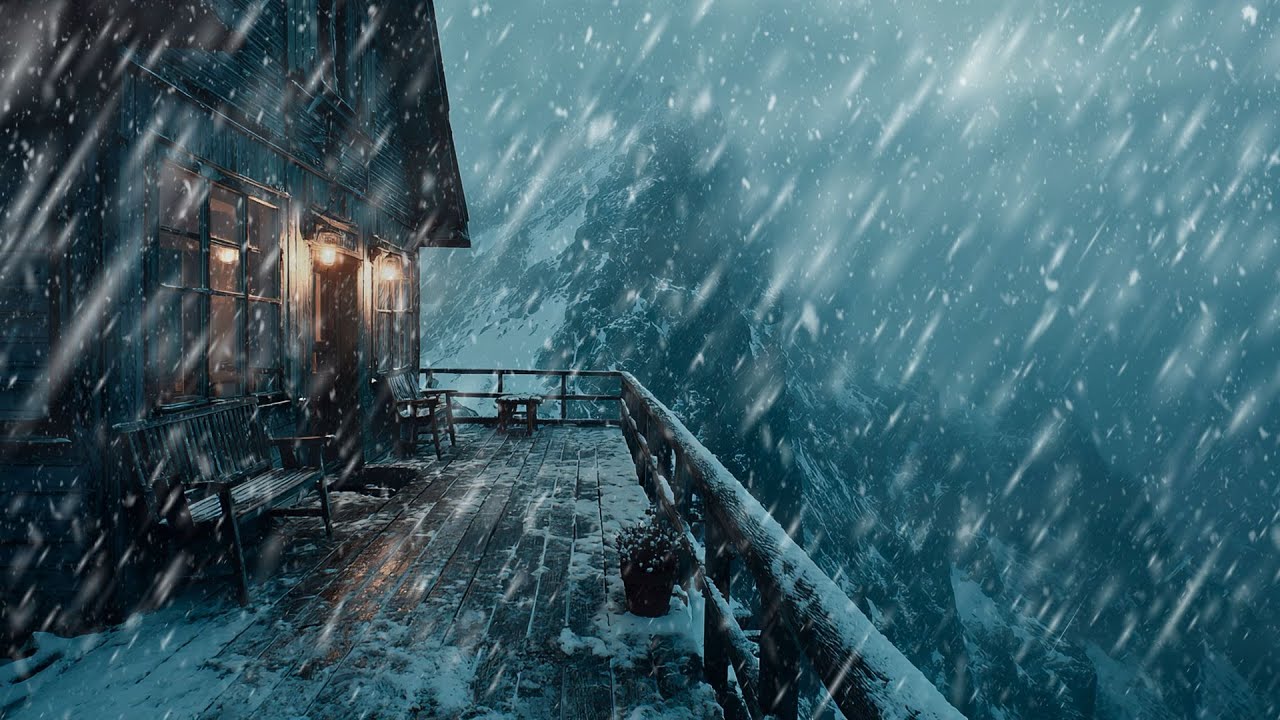 Blizzard Ambience 🌨️ Winter Wind & Snowstorm Sounds for Sleep
