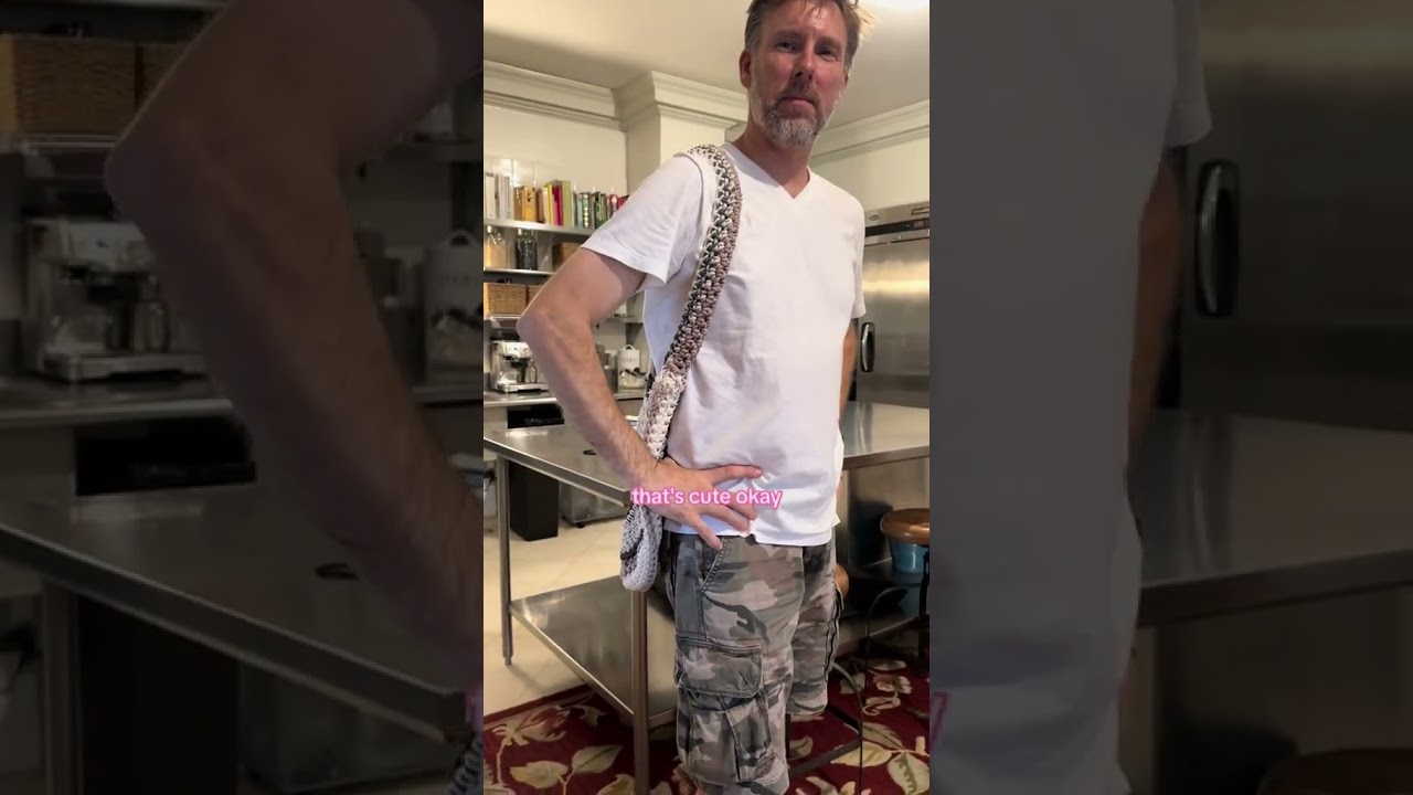 A new crochet project using left over macrame cord. 