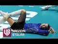  nadzeya stoliar  beautiful volleyball girl  warming up 2