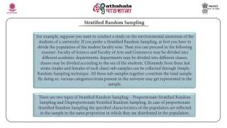 Probability Sampling: Principles and Procedures (SOC)