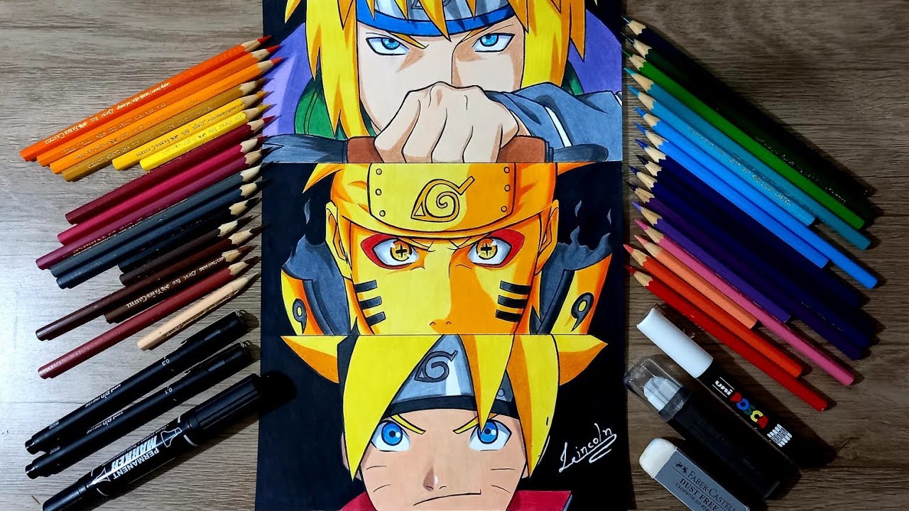 Como Desenhar o BORUTO / NARUTO - How to draw Naruto and Boruto