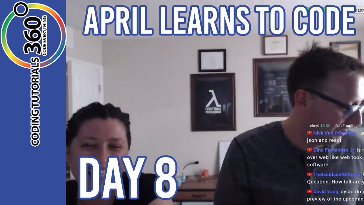 Day 8 | April Learns to Code | Day 8 of 100 Days of Code - YouTube