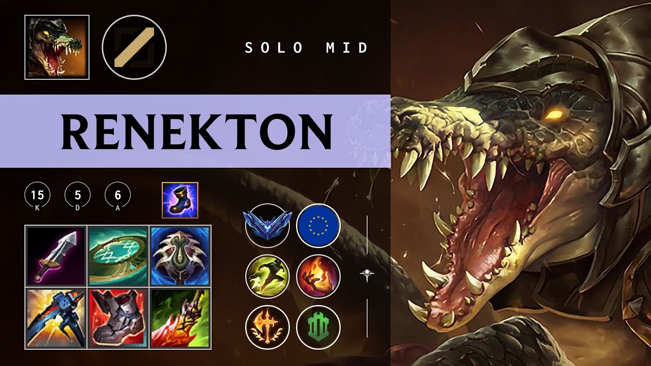 Renekton Mid vs Yasuo - EUW Diamond Patch 26.01