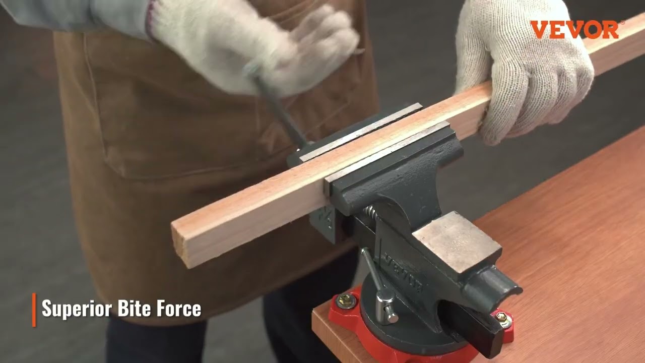 SucceBuy Bench Vise 4.5" 6" 6.5" Multipurpose, Swivel Base & Anvil Heav