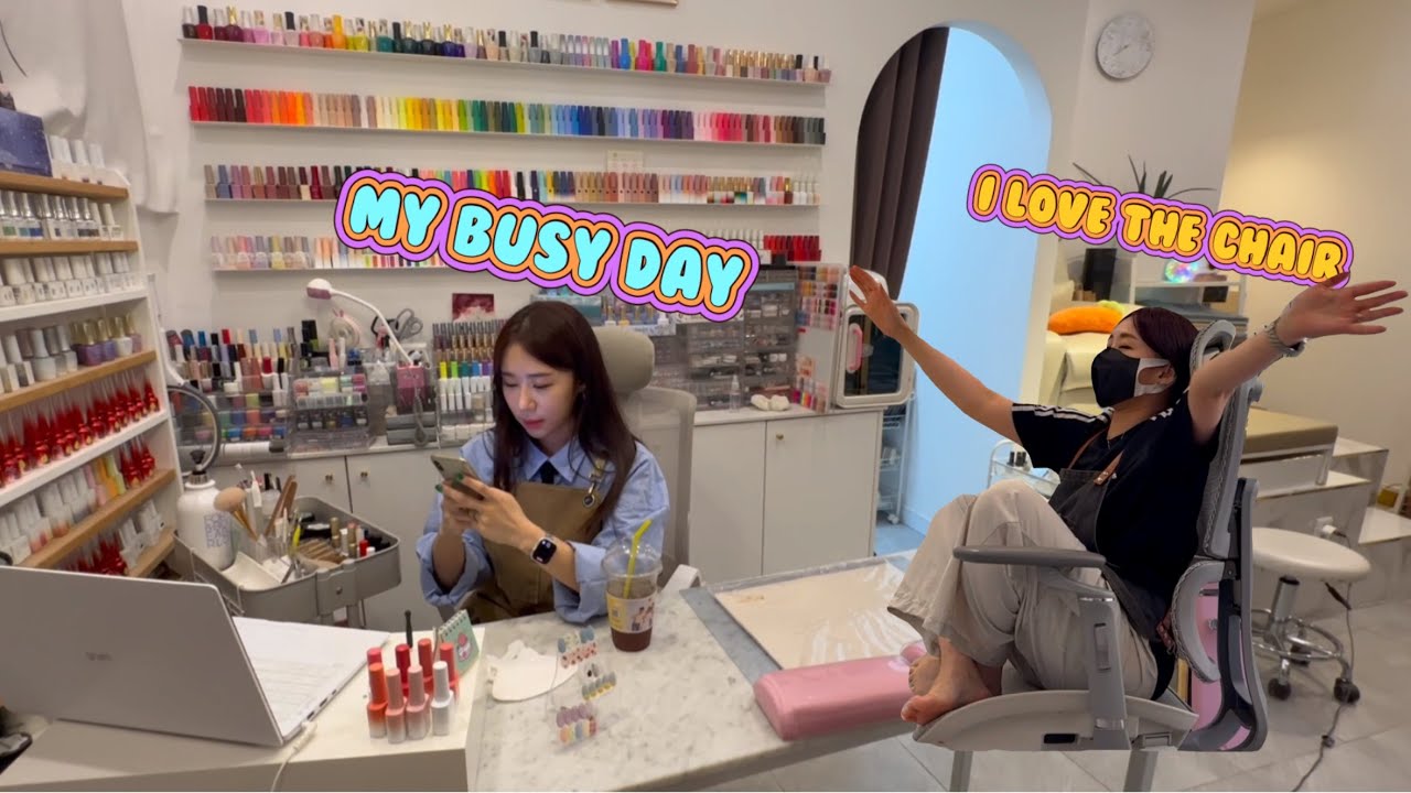 A LONG DAY ★ Customer nails, diet, organizing, ergonomic Koorbiir chair