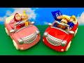 ☺️🚗 Cars Fun with Peppa, Masha, Fireman Sam and Teletubbies ☺️🚗 strażak Sam, Masza i Psi Patrol