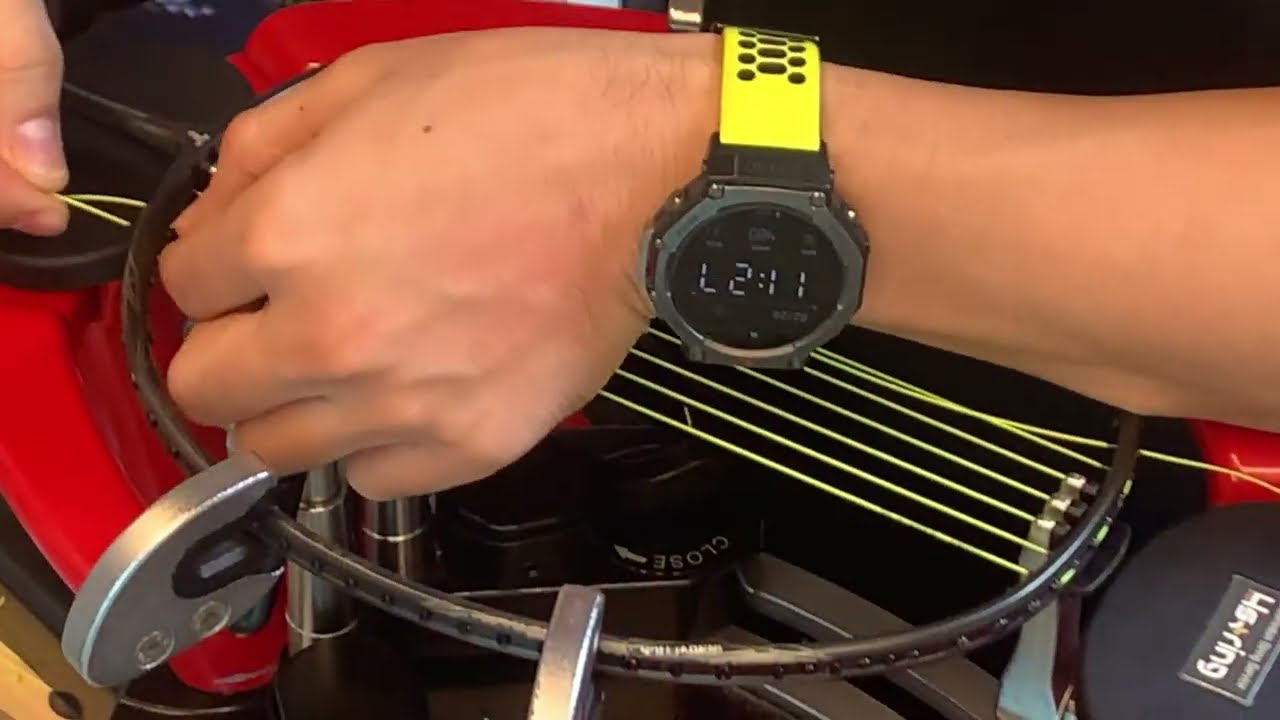 [라이브]부산 사상구 배드민턴 스트링 4매듭 / 트라이온 이노베이션 w / 스트링: 엑스볼트68  / 작업텐션: 28텐션 