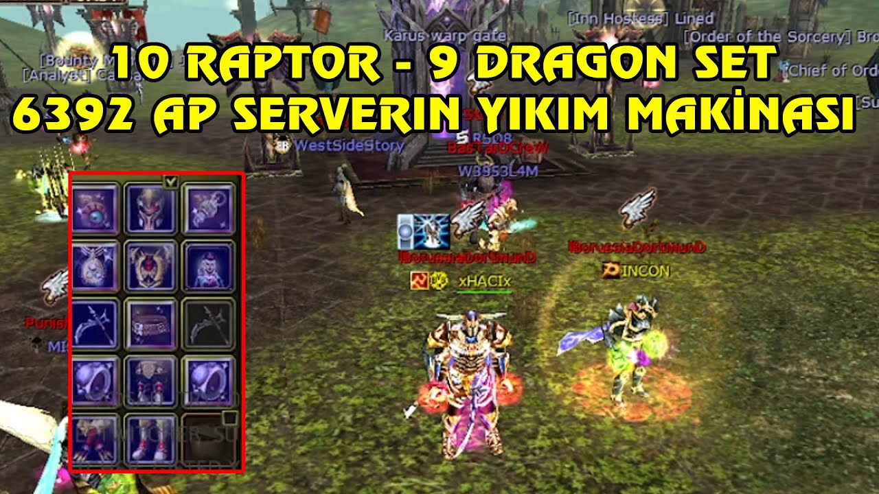 Knight Online PK | 6392 AP'li 10 Raptor 9 Dragon Setli Warrior | Tam ...