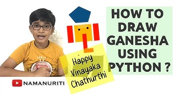 How to draw Lord Ganesh picture using python | Happy Ganesh Chaturthi | Learn Programming |