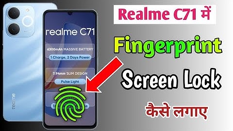 Realme C71 Display Fingerprint Lock Setting/Realme c71 me finger lock kaise lagaye
