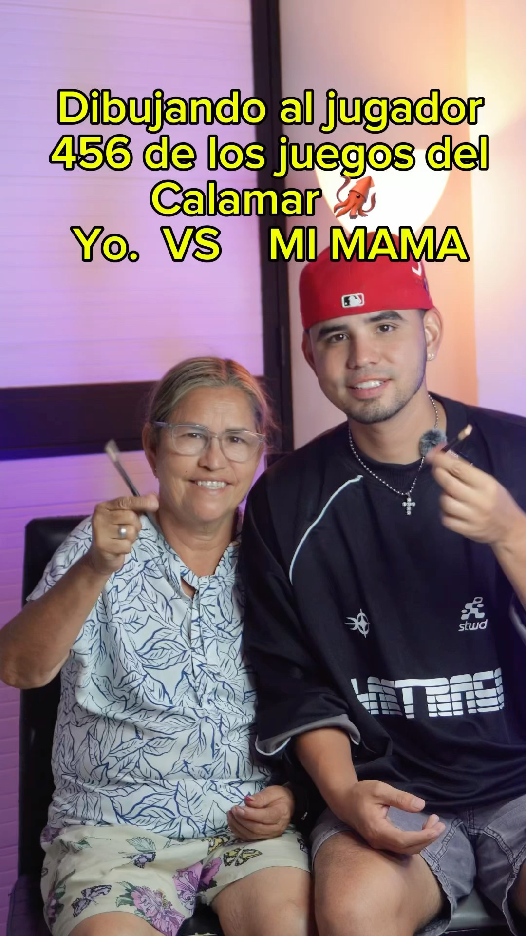 Competencia de dibujo mi mamá versus yo ?❤️? #arte #squidgame #juegosdelcalamar