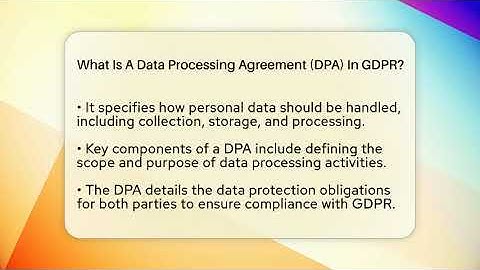 What Is A Data Processing Agreement (DPA) In GDPR? - Consumer Laws For You