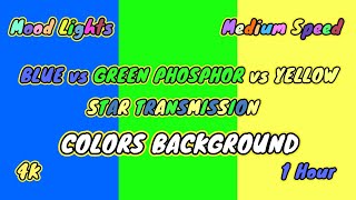 Blue Green Phosphor Yellow Colors Background [Mood Lights- Medium Speed-1 Hour].