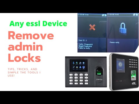 essl identix Biometric Devices remove admin locks || clear admin menu unlock || essl all Devices