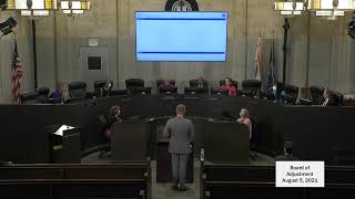 Board of Adjustment - August 5, 2021