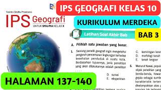 Kunci Jawaban Geografi Kelas 10 Halaman 137 - 140 Latihan Soal Akhir BAB 3 Penelitian Geografi