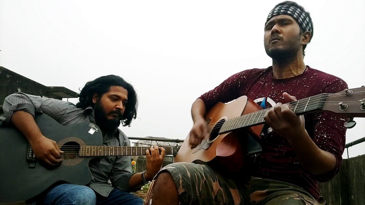 Hasnuhana   Short Unplugged Cover  Originally by Fossils  Bangla rock  Koustav and Rajit
