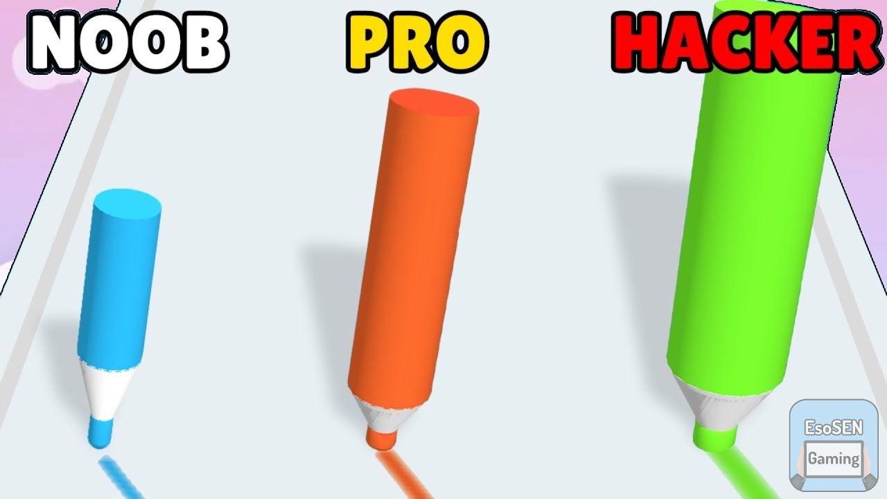 Crayon Rush 3D | All Levels Gameplay | Android, iOS | Satisfying Mobile Tiktok Games | NEW UPDATE #5