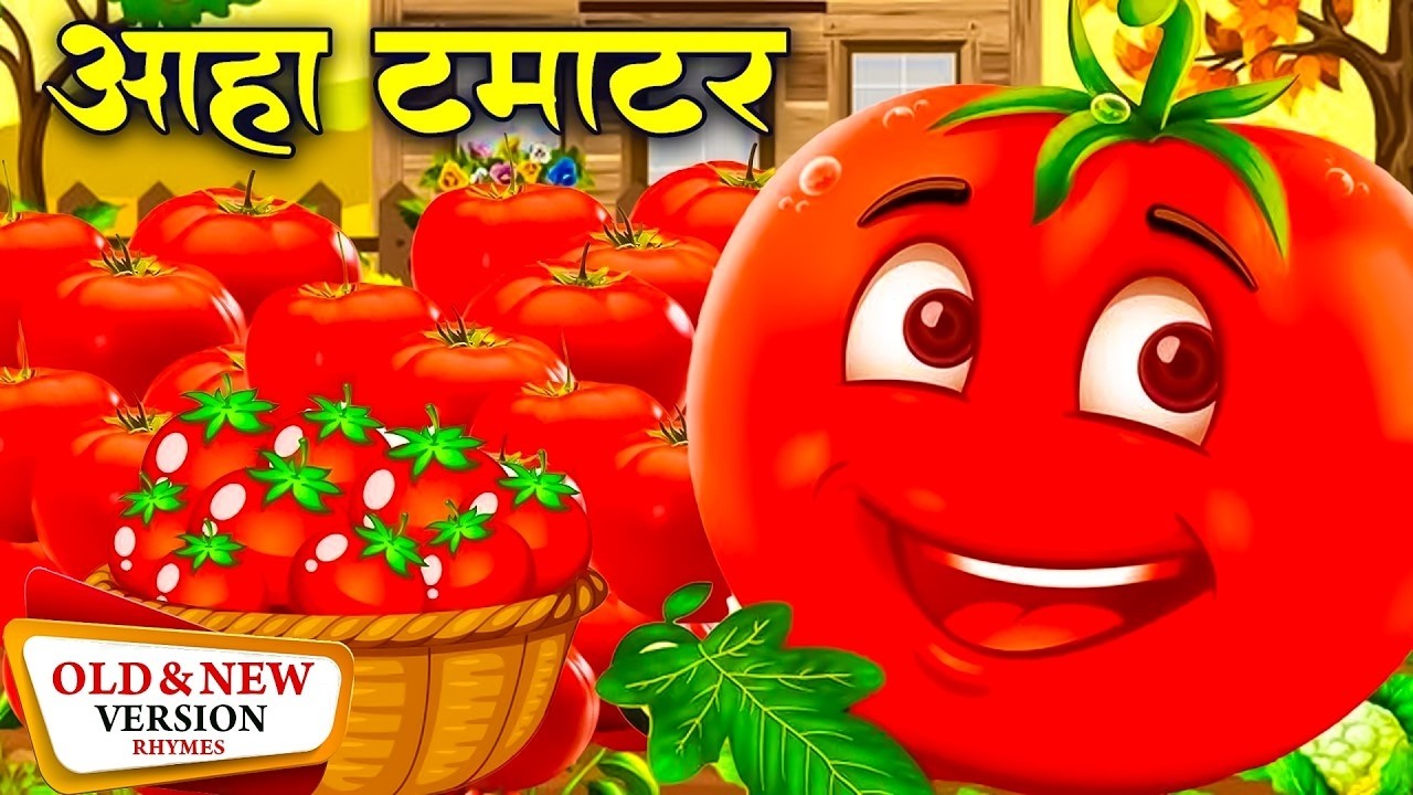 आहा टमाटर - Aaha Tamatar Bade Mazedar | Hindi Nursery Rhymes And Kids Song |  Chunnu Munnu Rhymes