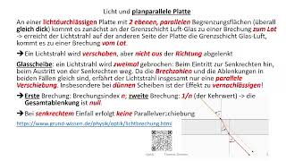 Optik 13 Planparallele Platte Und Prisma