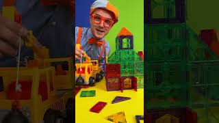 🧲Blippi's Big Magnet Construction and Destruction!🧠| Blippi | Moonbug Kids - Magic and Music #shorts