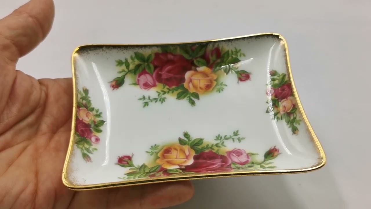 Royal Albert Old Country Roses China Rectangular Trinket Dish