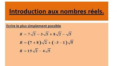 Série Introduction aux nombre réels Partie 3