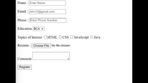 Event Registration Form using HTML || Form creation using HTML