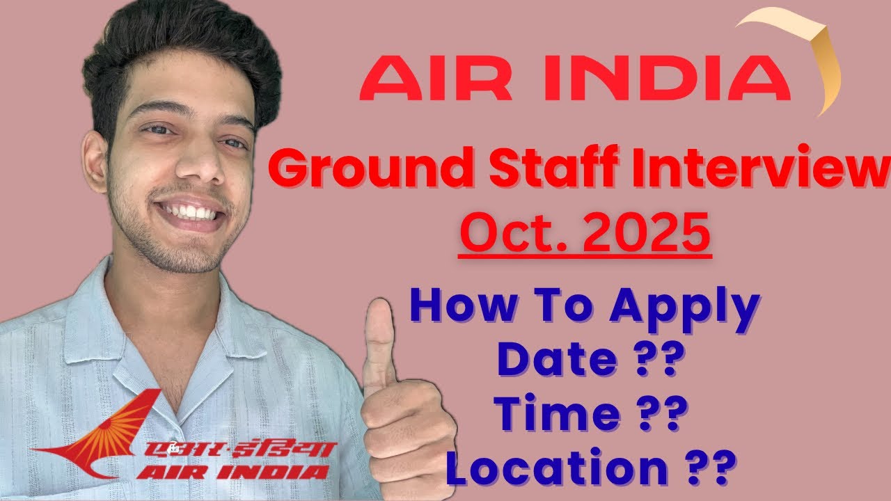 Ground Staff Interview of AIR INDIA | How to Apply - YouTube