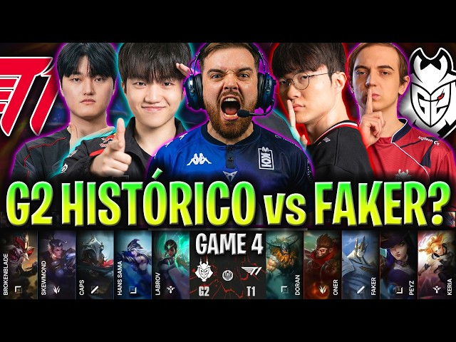 FAKER EN LA MEJOR PARTIDA DEL MSI! 😱G2 HACE HISTORIA?🔥 | T1 vs G2 Game 4 MSI 2026 BRACKET STAGE